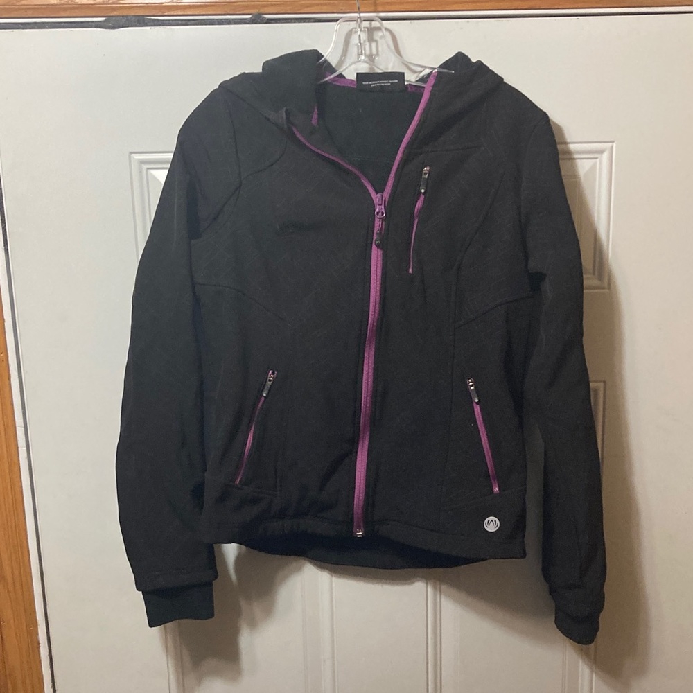 Mondetta Women's Black Jacket with Purple‎ Accents M